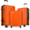 New York XPress 3-teiliges Gepäck-Set, leicht, langlebig, mit TSA-Schloss und doppelten Spinnrädern (50,8 cm/61 cm/71,1 cm), Orange/Abendrot im Zickzackmuster (Sunset Chevron), 20in/24in/28in
