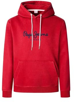 Pepe Jeans Macbeth Plain Hoodie Rugby Red M