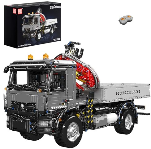 Mould King RC Kranwagen Bauset 3767 Teile, Ferngesteuerter Kran-LKW mit Motor - Technik-Baukasten für Erwachsene & Jugendliche ab 14 (19016)