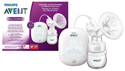 PHILIPS Avent Elektrische Einzelmilchpumpe, in Klinikqualität, Trinkrhythmus wie Ihr Baby, 125-ml-Flasche und Stilleinlagen, weiß, 5-teilig, Modell SCF395/31