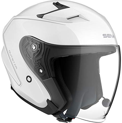 Sena Outstar Open Face Smart Helmet (Gloss White, L)
