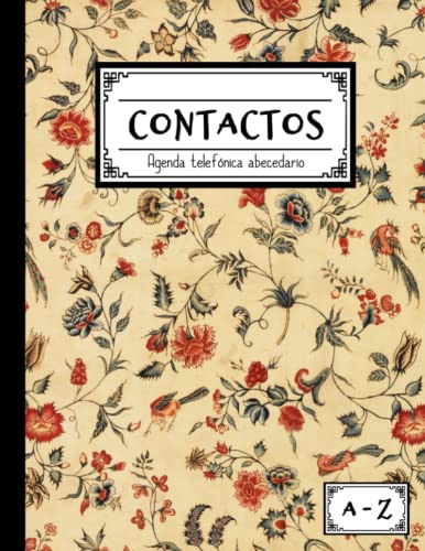 Agenda telefónica abecedario: Contactos A-Z: Libreta de direcciones y contactos telefónicos con índice alfabético. 324 registros. Listín telefónico ... contacto. Bonita guía telefónica para regalar