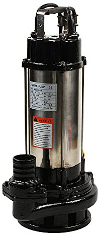 Pompe à eaux usées 1500 W 36000 l/h submersible pour eaux usées avec interrupteur à flotteur en acier inoxydable Pompe à matières fécales avec interrupteur à flotteur