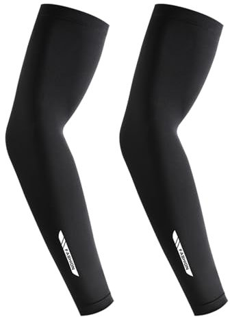 Valicaer Maniche a Braccio,UV Protezione Manicotto Braccio Traspirante Manicotti di Ghiaccio Protezione Solare Anti UV Manicotti Raffreddamento Manicotto Sportivo Elastico Manica Braccio Uomo Donna