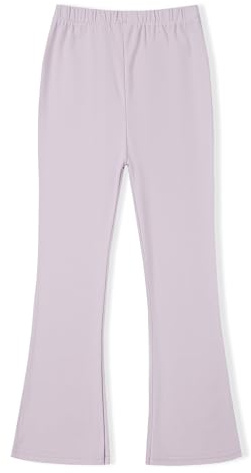 loyboon Baby flicka flare leggings för småbarn – fleece värmande pull-on stretchleggings, fotlösa, mjuka klockband byxor, Lila leggings för baby flicka, 5-6 år