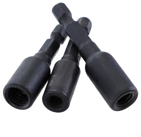 CrMo - Juego de adaptadores de enchufe para pernos de suspensión M6 M8 M10 y tuercas de inserción, vástago hexagonal de 1/4 pulgadas para uso en taladro eléctrico (B)