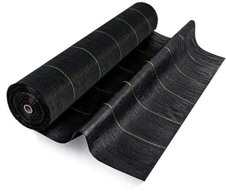 uyoyous Unkrautvlies Gartenvlies 2m x 100m Unkrautfolie Wasserdurchlässig 200m² Gewebtes Geotextil Anti-Unkrautgewebe Plane Unkrautbarriere 100g/m² Reißfestes für Bodenabdeckung Schwarz