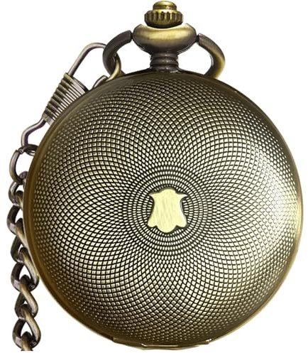 VIGOROSO Mechanical Pocket Watches for Men Skeleton Pocket Watch with Chain