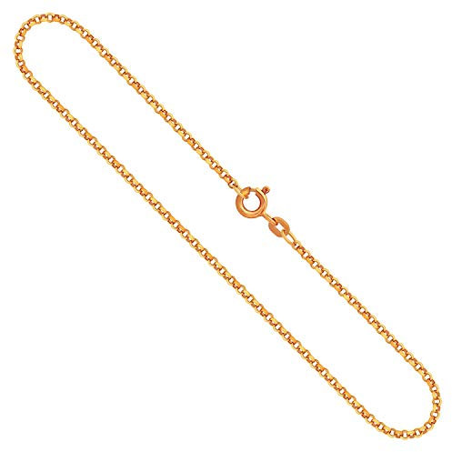 EDELIND Goldkette, Erbskette Gelbgold 333/8 K, Länge 40 cm, Breite 2 mm, Gewicht ca, 3,6 g, NEU
