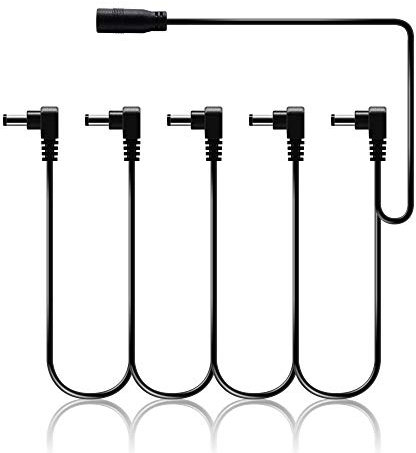 SONICAKE Daisy Chain Kabel Gitarre Bass Zubehör 9V DC 5 fach rechtwinkliger Stecker Daisy Chain Strom Kabel