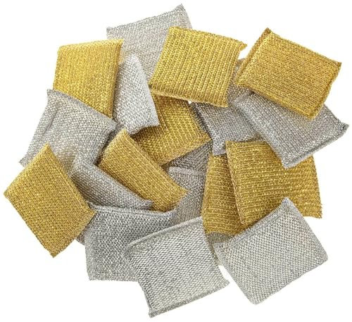 SIDCO Topfreiniger Lurex 20 x Pfannenkratzer Scheuerschwamm Putzschwamm Schwämmchen
