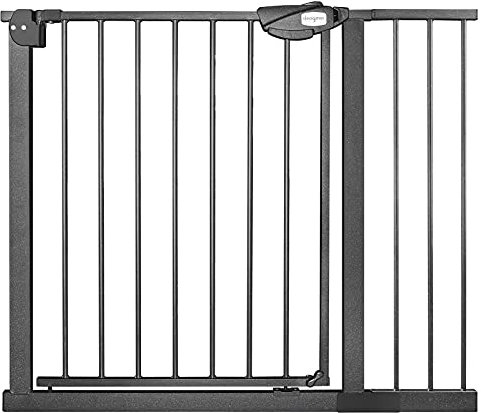 HENGMEI Treppenschutzgitter Türschutzgitter Treppengitter ohne Bohren Türgitter Baby Schutzgitter 95-105cm Schließt automatisch Gittertür aus Metall für Kindersicherheit, Schwarz