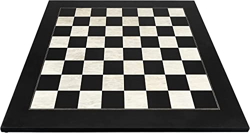 Échiquier professionnel en bois pour tournoi N°4, 5 et 15,2 – 4,4 cm, 5,1 cm et 5,7 cm – Incrustation (5,7 cm noir, sans notation)