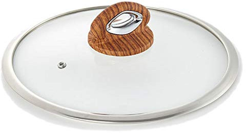Pannlock Byte av pannlock Transparent glaskastrulllock för att passa alla sås- och stekersättningslock (24cm)