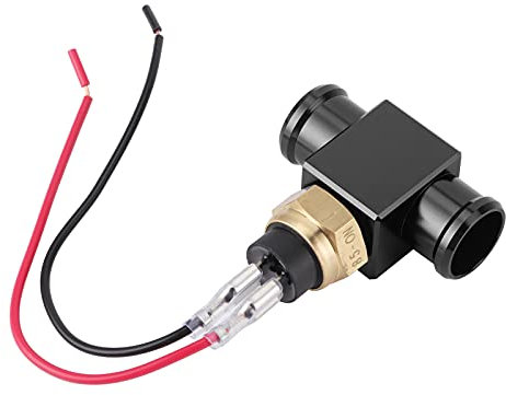Thermostat Interrupteur de Température de L'eau Radiateur Ventilateur de Refroidissement Capteur de Température pour Moto ATV Hors Route Véhicule Automobile Tableau de Bord (Noir)