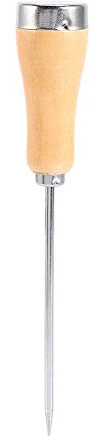 Eispickel-Zerkleinerer mit Holzgriff, Eispickel mit Holzgriff, Eispickel, Eispickel für die Küche, Eispickel, Ahlenstanzer, Küchenbar-Werkzeug, Edelstahl-Ahle Gl
