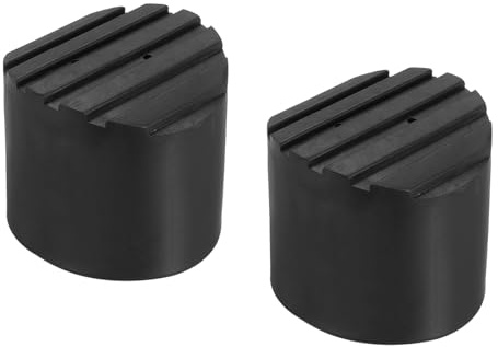 PATIKIL Escalera Antideslizante Pies 2,2/56mm, 2uds Goma Redondo Pie Protector Estera Cojín Reemplazo para Telescópica Plegable Extensión Escalera Protección, Negro