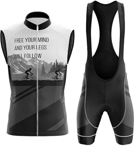 Maillot Ciclismo Hombre Verano Conjunto Ciclista Sin Mangas Ropa Bici MTB