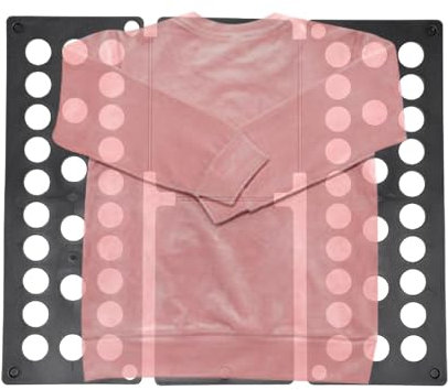Generisch Faltbrett für Kleidung, Wäsche, Shirts, Pullover, Kleider, Handtücher | Kleiderfaltbrett | T-Shirt Faltbrett | ABS Material | Schwarz | 40 x 48 cm | Faltbar