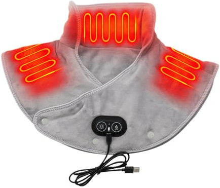 xShoulder heating pillows with massage, electrically heated shoulder cushion - soothing solution | Fast heating pillows for women and men, stop function