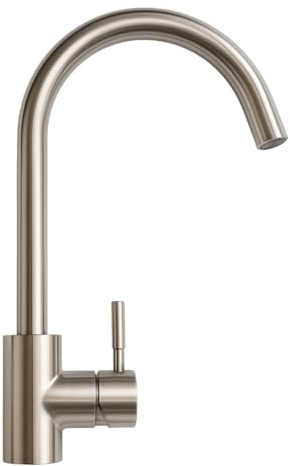 Rubinetto per Lavello Cucina Girevole a 360° | Rubinetto Miscelatore da Cucina in Acciaio Inox