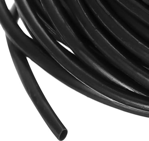 sourcing map 5m PVC Cable Sleeve Tubing, 1.5mm PVC Tube Black Cord Organizer Wire Shielding Sheathing Wrap
