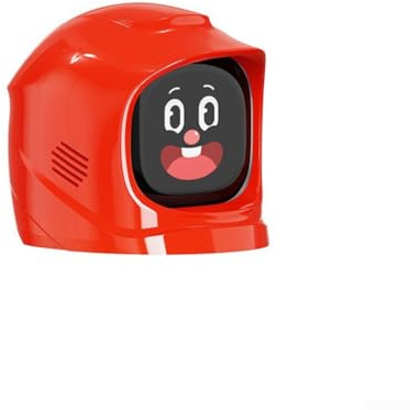 Robot auto AI con 60 animazioni carine, animale domestico elettronico interattivo in ABS per cruscotto, dimensioni compatte 7,3 x 6,1 x 6,2 cm, adatto per diversi colori (rosso)