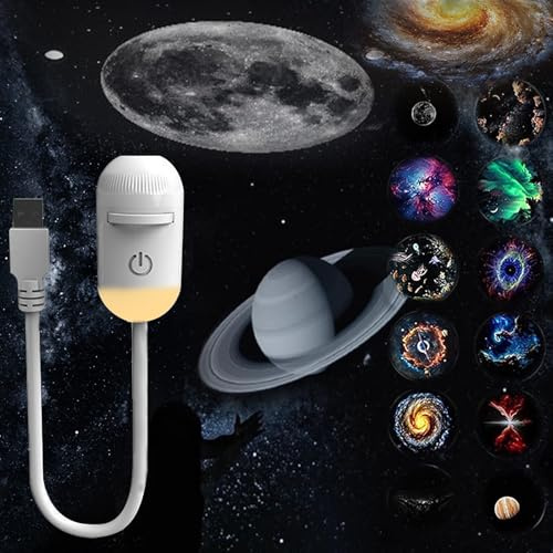 2-In-1 Galaxy Projector Luz Nocturna Led, Recargable Usb Proyector De Galaxias Y Estrellas Real, Puede Girar 360° Proyector Estrellas, Fiestas Y Techo Del Coche,Dormitorio,DecoracióN De Techos (12)