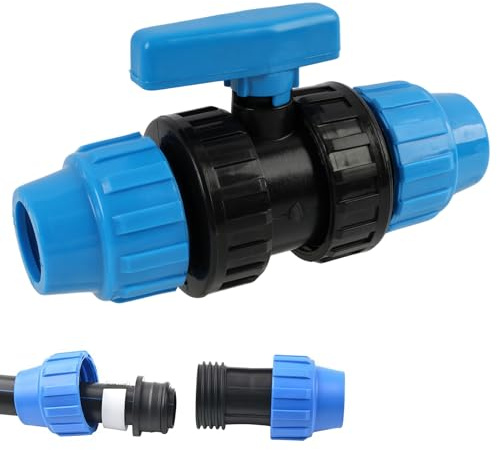 1 Pieza Válvula de Bola 25 mm, Conector de Plástico, Accesorio de PP, La Estructura de Dos Vías Garantiza Una Conexión Firme, para Instalaciones de Agua Y Sistemas de Tuberías Residenciales