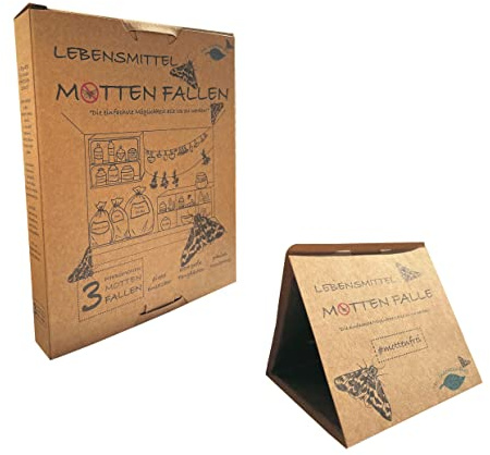 Mr. Insektenfrei - 3X Mottenfalle Lebensmittel - Einfach, Sicher, Effektiv - Anti Motten Mittel gegen Lebensmittelmotten Falle - Insektizidfreie Mottenabwehr Dörrobstmotten Klebefallen Speisemotten
