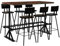 vidaXL Barset 5-TLG. Altholz Mehrfarbig Bartisch Stehtisch Barhocker Essgruppe