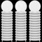 Marsui 40 Pieces 1.38 Inch Hinge Hole Cover Caps Plastic White Wall Cupboard Hinge Hole Caps Filler Kitchen Cabinet Blanking Cover for Kitchen Cabinets