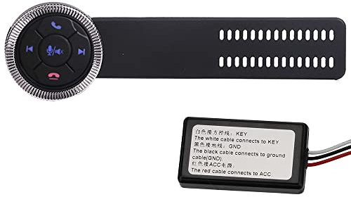 Controllo del Volante dell'auto Pulsante multimediale Controller Riproduzione Musicale Pulsante Telecomando Intelligente Universale Wireless per autoradio Navigazione con retroilluminazione Argento