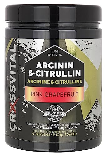 L-ARGININ & L-CITRULLIN Pulver I Pink Grapefruit I CROSSVITAL I vegan I 500g I made in Germany