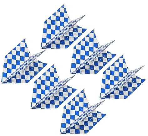 PATIKIL Slim Dart Flights, 6 Pack PET Unique Design Dart Accessories for Steel Tip Dart and Soft Tip Darts, Dark Blue Silver Tone