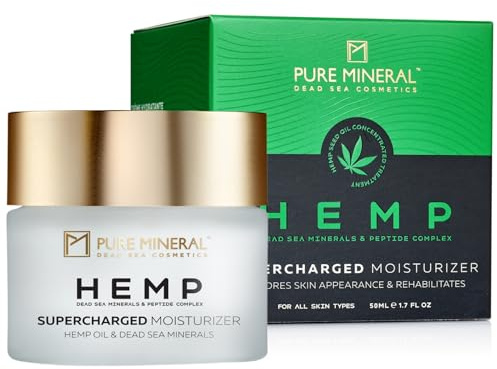 PURE MINERAL - Fuktkräm med Hampaolja - 50ml | Ansiktskrämen med hampaolja återfuktar och hjälper till att förbättra hudens mjukhet, fasthet och lyster.