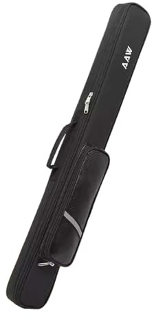 Harilla Billiard Pool Stick Case 3/4 Jointed Cue Case with Inner Pocket Carry Bag Portable Handle Storage Pouch Protector Accessory, Black