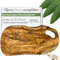 Figura Santa® Schneidebrett Olivenholz - Olivenholzbrett Küchenbrett antibakteriell - Steakbrett Holzbrett Küche Saftrille und Griff - alternative zu Schneidebrett Kunststoff - 37 * 18cm - 2cm dick