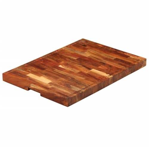 Tabla de cortar madera maciza de acacia 60x42x4 cm, vidaXL