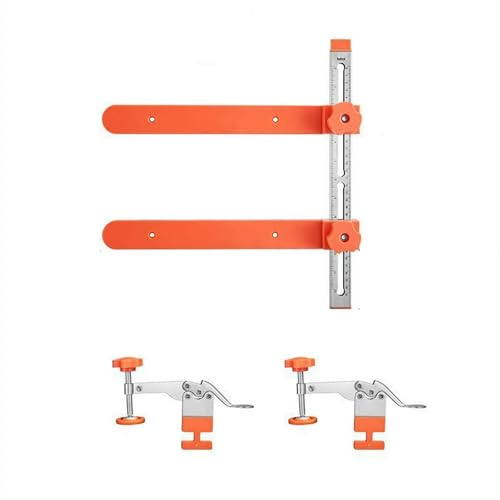 FLKWOP Kit de plantilla de instalación deslizante de cajón, herramienta deslizante de cajón, plantilla de hardware de gabinete de precisión, plantilla de bisagra para armarios, cajones, escritorios