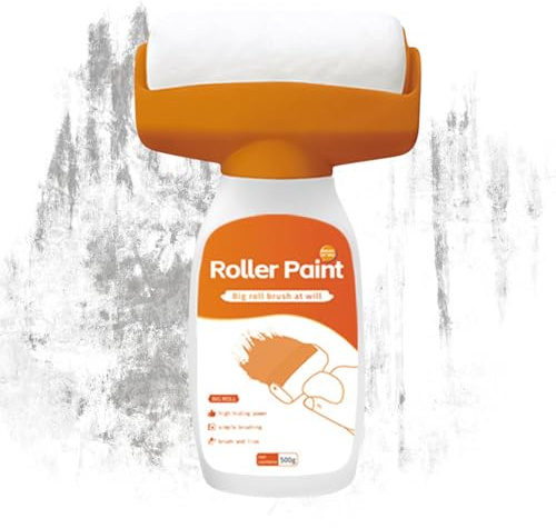 Rollos de pintura de pared,Rodillo 2 en 1 para reparación de arañazos 500 g,secado rápido para cocina baño pared puerta muebles | Pintura pared puerta madera interior impermeable