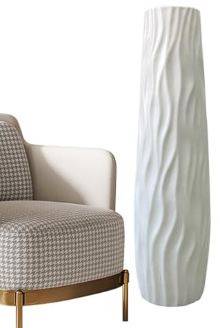 Jarrones Altos para El Suelo - Decoración con Relieve Tridimensional Y Textura | Jarrón Hidropónico De Pie - para Hogar Sala De Estar Cocina Dormitorio Comedor Boda Fiesta Oficina