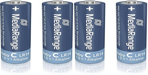 MediaRange Premium Baterías (2) 1,5V MRBAT108 LR14 Alkaline Baby C (Paquete de 2)