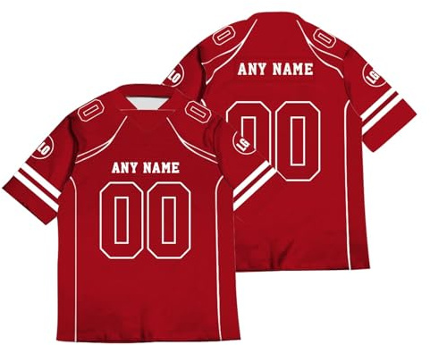 Seguire Personalised American Football Jersey with Name and Number Breathable Mesh Oversize Fit for Training and Match Day Mens Womens and Kids Sizes#1
