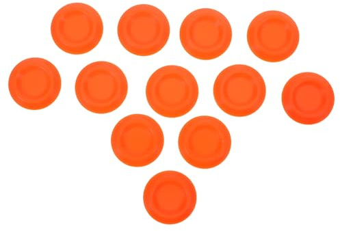 PENIKOKO 12 Comederos Pequeños para Cucarachas Naranja, Platos Redondos de Plástico 3,4 Cm para Terrarios, Cuencos de Alimentación para Insectos y Reptiles, Adecuado para