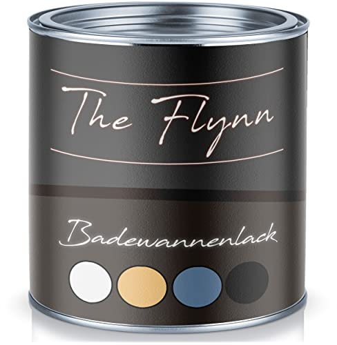 Set de pintura para bañeras The Flynn, revestimiento de bañera en blanco, gris, negro y beige, 2 componentes brillantes, Gris