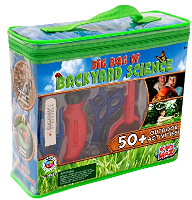 Be Amazing! Toys Big Bag of Backyard Science - STEM Science Kits for Kids 8+ - Educational Science Toys for Kids 10-12 with 50+ Projects - 32-Piece Experiment Science Set for Boys & Girls Age 8-12
