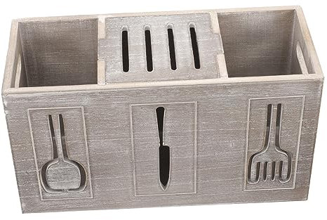 VINTORKY Portaposate Vintage Scomparti Per Organizer Per e Controsoffitto Per Utensili