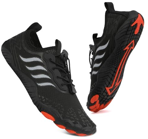 Hanani Zapatos de Agua Hombre Escarpines para Mujer Zapatos de Playa Zapatos de natación Deportes acuáticos Negro EU41