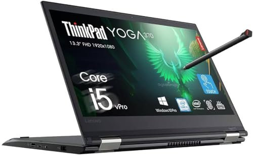 Lenovo ThinkPad Yoga 370 2-in-1 Laptop, Core i5-7300U up to 3.5GHz, 8GB DDR4 RAM, 256GB SSD, 13.3 Full HD, Stylus Pen, US Keyboard, QWERTY, Windows 10 Pro (Renewed)